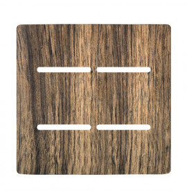 Placa p/ 4 Interruptores 4x4 - Novara Carvalho 